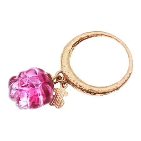 Кольцо из золота 750 пробы с корундом с.