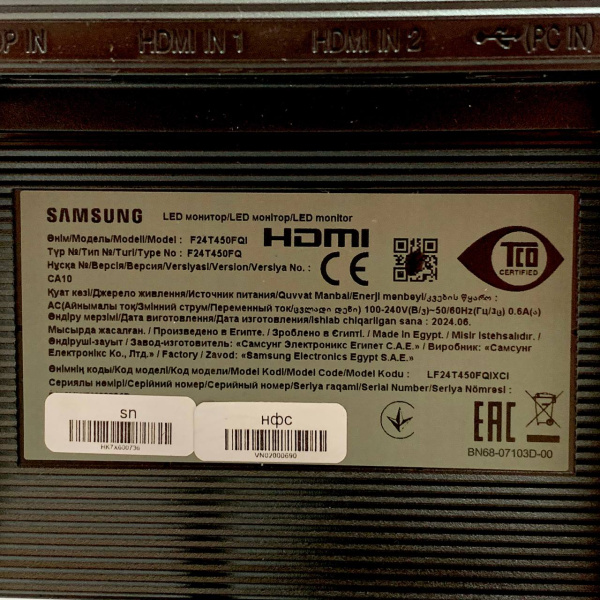 Монитор SAMSUNG LF24 lf24t450fqixci 24,0" 75 гц Монитор SAMSUNG LF24 lf24t450fqixci 24,0" 75 гц