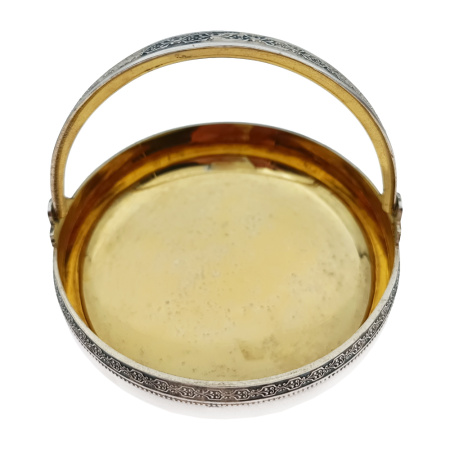 Сахарница из серебра 875 пробы