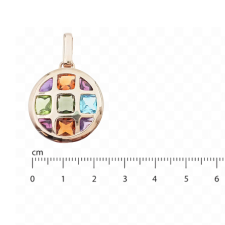 Подвеска из золота 585 пробы с ювелирной вставкой