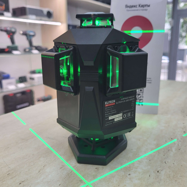 Лазерный уровень ELITECH ln16d green 