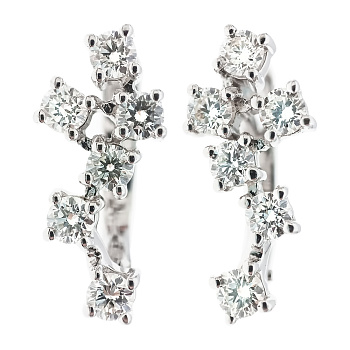 Серьги из золота 585 пробы с бриллиантами