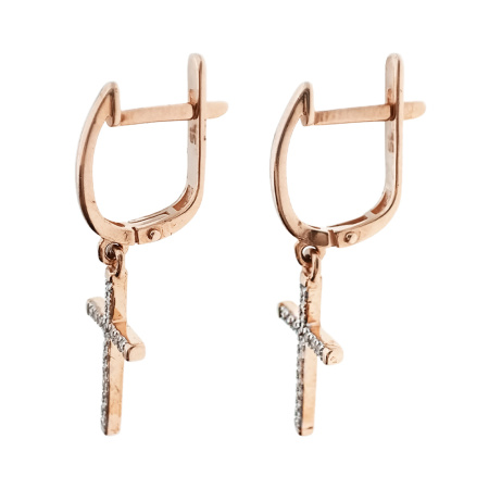 Серьги из золота 585 пробы с бриллиантами