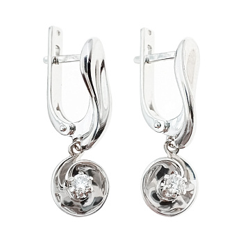 Серьги из золота 585 пробы с бриллиантами