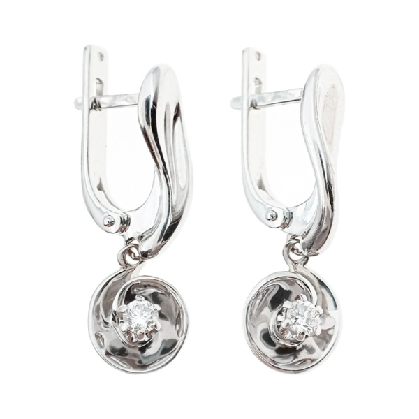 Серьги из золота 585 пробы с бриллиантами