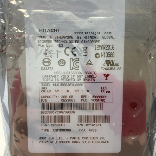 Жесткий диск Hitachi 300 gb HUS156030VLS60