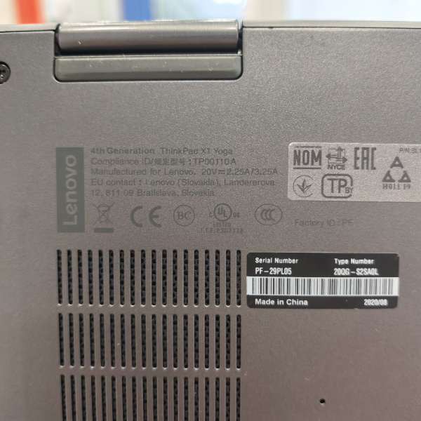 Ноутбук LENOVO ThinkPad X1 Yoga Gen  6 14,0"/ Intel Core i5-8365U/ 8 Гб/ 512 Гб/