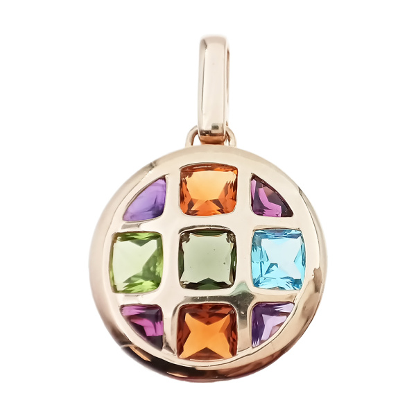 Подвеска из золота 585 пробы с ювелирной вставкой