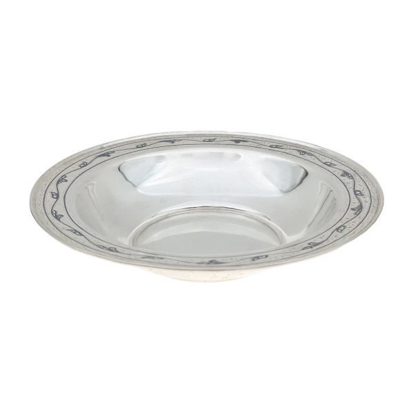 Блюдце из серебра 875 пробы