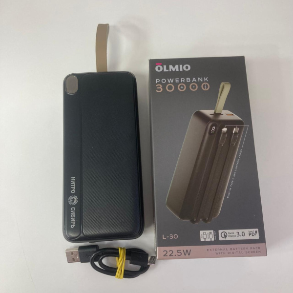 Внешний аккумулятор olmio powerbank 30000