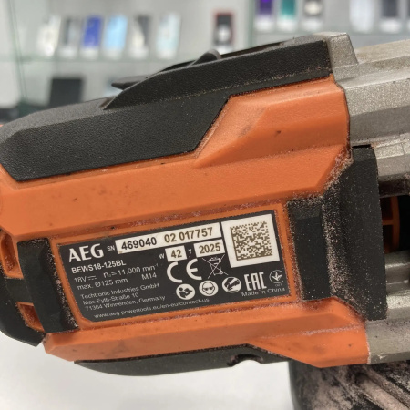 Ушм аккумуляторная AEG  bews18-125bl