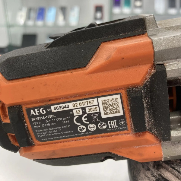 Ушм аккумуляторная AEG  bews18-125bl