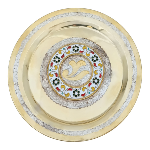 Блюдце из серебра 875 пробы