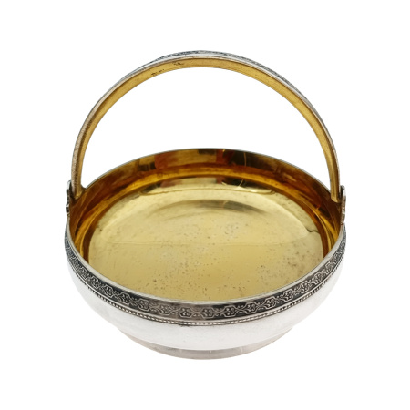 Сахарница из серебра 875 пробы