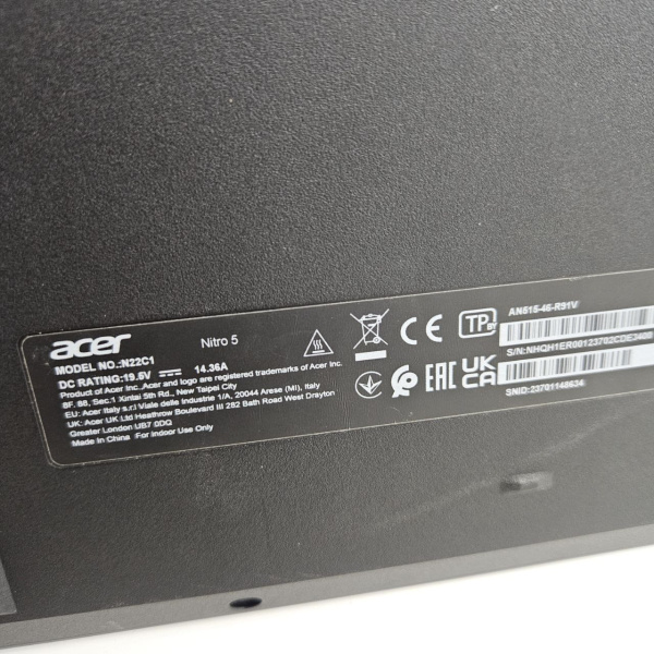 Ноутбук ACER  N22C1 15,6"/ AMD Ryzen 9 6900HX/ 32 Гб/ 1 Тб/ Ноутбук ACER  N22C1 15,6"/ AMD Ryzen 9 6900HX/ 32 Гб/ 1 Тб/