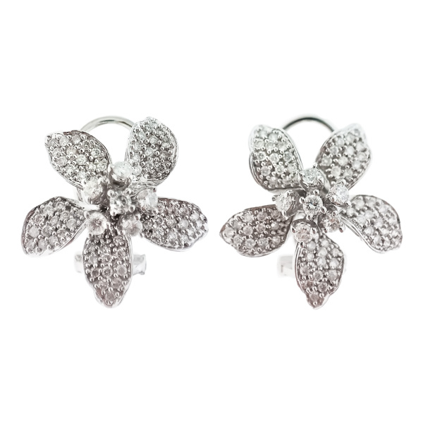 Серьги из золота 585 пробы с бриллиантами