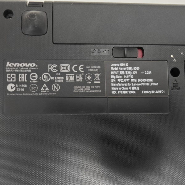 Ноутбук LENOVO  G50-30 15,6"/ Intel Celeron N2830/ 4 Гб/ 320 Гб/ Ноутбук LENOVO  G50-30 15,6"/ Intel Celeron N2830/ 4 Гб/ 320 Гб/