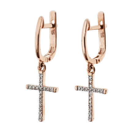 Серьги из золота 585 пробы с бриллиантами