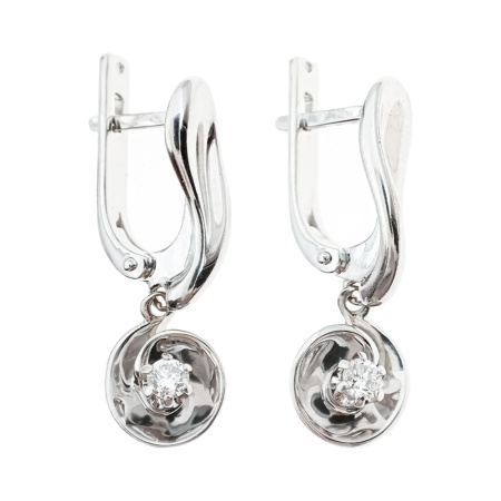 Серьги из золота 585 пробы с бриллиантами