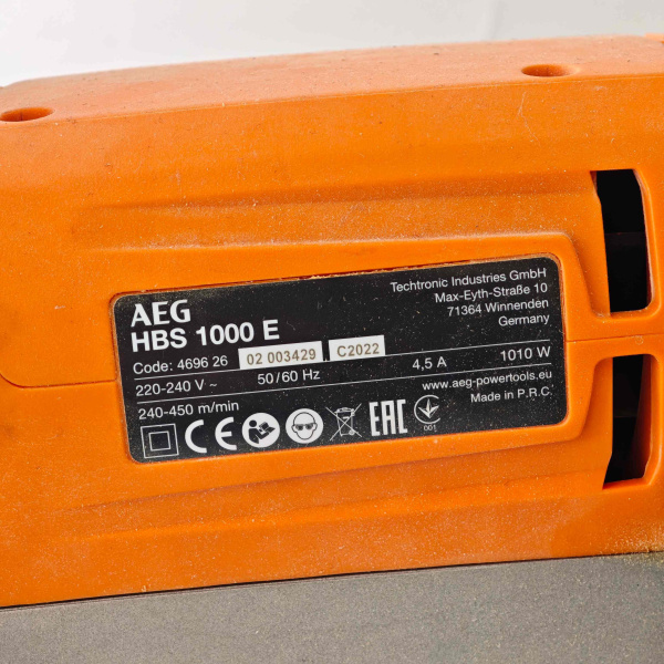Шлифмашина AEG hbs 1000e  Шлифмашина AEG hbs 1000e